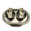 oval oil filled capacitor for motor run, lighting and filtering